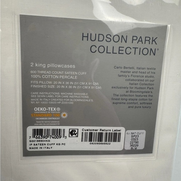 Hudson Park Collection White Pillowcases - Picture 3 of 3